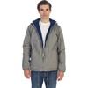 image:imageGioberti Mens Reversible Rain Jacket with Polar Fleece LiningGray  Navy