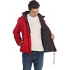 image:imageGioberti Mens Reversible Rain Jacket with Polar Fleece LiningRed  Charcoal