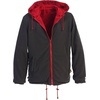 image:imageGioberti Mens Reversible Rain Jacket with Polar Fleece LiningRed  Charcoal