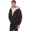 image:imageGioberti Mens Soft Heavyweight Sherpa Lined Fleece Hoodie JacketBrown