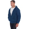 image:imageGioberti Mens Soft Heavyweight Sherpa Lined Fleece Hoodie JacketDark Blue