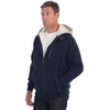 image:imageGioberti Mens Soft Heavyweight Sherpa Lined Fleece Hoodie JacketFh9003  Navy