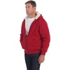 image:imageGioberti Mens Soft Heavyweight Sherpa Lined Fleece Hoodie JacketRed