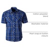 image:imageGioberti Mens Western Cowboy Short Sleeve Shirt with Snap Buttons1037w Royalwhite
