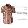 image:imageGioberti Mens Western Cowboy Short Sleeve Shirt with Snap Buttons1039w Orangegray
