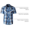 image:imageGioberti Mens Western Cowboy Short Sleeve Shirt with Snap Buttons1048w Bluenavy