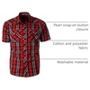 image:imageGioberti Mens Western Cowboy Short Sleeve Shirt with Snap Buttons1049w Redblack