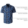 image:imageGioberti Mens Western Cowboy Short Sleeve Shirt with Snap Buttons1053w Bluenavy