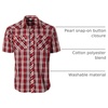 image:imageGioberti Mens Western Cowboy Short Sleeve Shirt with Snap Buttons1055w Rednavy