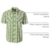 image:imageGioberti Mens Western Cowboy Short Sleeve Shirt with Snap Buttons1059w Greenwhite