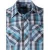 image:imageGioberti Mens Western Cowboy Short Sleeve Shirt with Snap Buttons1060w Blue Checkered
