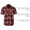 image:imageGioberti Mens Western Cowboy Short Sleeve Shirt with Snap Buttons1088w Redblack