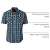 image:imageGioberti Mens Western Cowboy Short Sleeve Shirt with Snap Buttons1090w Bluegray
