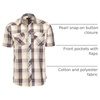 image:imageGioberti Mens Western Cowboy Short Sleeve Shirt with Snap Buttons1093w Charcoalblue