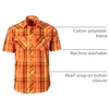image:imageGioberti Mens Western Cowboy Short Sleeve Shirt with Snap Buttons1098w Orangeyellow