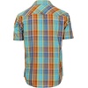image:imageGioberti Mens Western Cowboy Short Sleeve Shirt with Snap Buttons1100w Turquoisebrown