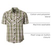 image:imageGioberti Mens Western Cowboy Short Sleeve Shirt with Snap Buttons1102w Limecharcoal