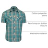 image:imageGioberti Mens Western Cowboy Short Sleeve Shirt with Snap Buttons20w Turquoisewhitered