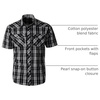 image:imageGioberti Mens Western Cowboy Short Sleeve Shirt with Snap Buttons632w Blackwhite