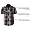 image:imageGioberti Mens Western Cowboy Short Sleeve Shirt with Snap Buttons727w Khakinavy