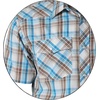 image:imageGioberti Mens Western Cowboy Short Sleeve Shirt with Snap Buttons995w Brownblue