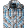 image:imageGioberti Mens Western Cowboy Short Sleeve Shirt with Snap Buttons995w Brownblue