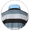 image:imageGioberti Mens Wide Striped Polo Shirt with Pocket  Contrasting Collar Short Sleeve Yarn DyeBlack  Style 939