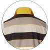 image:imageGioberti Mens Wide Striped Polo Shirt with Pocket  Contrasting Collar Short Sleeve Yarn DyeBrown  Style 939