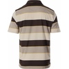 image:imageGioberti Mens Wide Striped Polo Shirt with Pocket  Contrasting Collar Short Sleeve Yarn DyeBrown  Style 939
