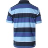image:imageGioberti Mens Wide Striped Polo Shirt with Pocket  Contrasting Collar Short Sleeve Yarn DyeNavy  Style 939