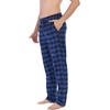 image:imageGioberti Mens Yarn Dye Brushed Flannel Pajama Pants Elastic Waist79  Black  Blue Checkered