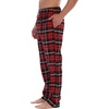 image:imageGioberti Mens Yarn Dye Brushed Flannel Pajama Pants Elastic Waist81  Red  Black  White Highlight