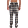 image:imageGioberti Mens Yarn Dye Brushed Flannel Pajama Pants Elastic Waist87  Navy  Brown  Ivory