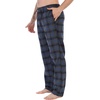 image:imageGioberti Mens Yarn Dye Brushed Flannel Pajama Pants Elastic Waist93  Charcoal  Navy  Royal Blue