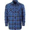 image:imageGioberti Men 100 Cotton Western Flannel Plaid Shirt wSnapon Button98  Royal Blue  Black  White Highlight