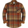image:imageGioberti Mens Brushed Flannel 100 Cotton Plaid Checkered Shirt with Corduroy Contrast51c  Khaki  Umber