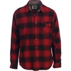 image:imageGioberti Mens Brushed Flannel 100 Cotton Plaid Checkered Shirt with Corduroy Contrast53  Black  Red Gradient