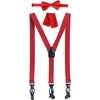 image:imageGioberti Mens Convertible Suspenders Bow Tie and Hanky SetRed Set  Style 3