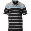 image:imageGioberti Mens Double Striped Contrast Polo Shirt with Pocket  Yarn Dye9328b  Gray With Dolphin Logo