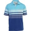 image:imageGioberti Mens Double Striped Contrast Polo Shirt with Pocket  Yarn DyeBlue  Style 931