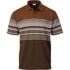 image:imageGioberti Mens Double Striped Contrast Polo Shirt with Pocket  Yarn DyeBrown  Style 931