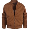 image:imageGioberti Mens Faux Suede Bomber Jacket with Warm Light Inner PaddingCamel