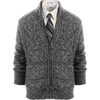 image:imageGioberti Mens Heavy Weight Cardigan Twisted Knit Regular Fit FullZipper SweaterGray
