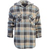 image:imageGioberti Mens Removable Hoodie 100 Cotton Plaid Checkered Flannel Button Down Shirt12  Blue  Gold