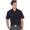 image:imageGioberti Mens Short Sleeve Solid Dress Shirt Black L