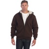 image:imageGioberti Mens Soft Heavyweight Sherpa Lined Fleece Hoodie JacketBrown