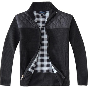 image:imageGioberti Boys Knitted Full Zip Cardigan Sweater with Soft Brushed Flannel LiningBlack