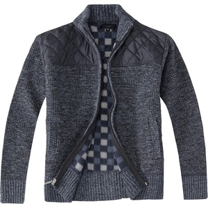 image:imageGioberti Boys Knitted Full Zip Cardigan Sweater with Soft Brushed Flannel LiningMelange Blue