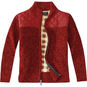 image:imageGioberti Boys Knitted Full Zip Cardigan Sweater with Soft Brushed Flannel LiningRed
