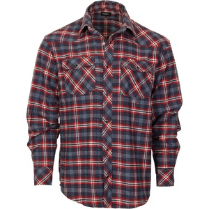 image:imageGioberti Men 100 Cotton Western Flannel Plaid Shirt wSnapon Button1166  Blue  Red  White
